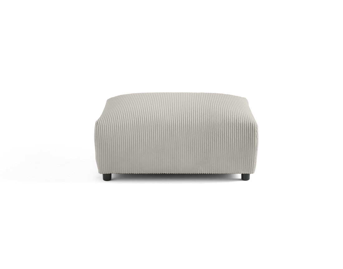 Pouf modulable en velours côtelé Garance
