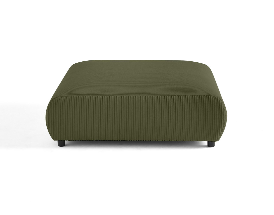 Grand pouf modulable en velours côtelé Garance