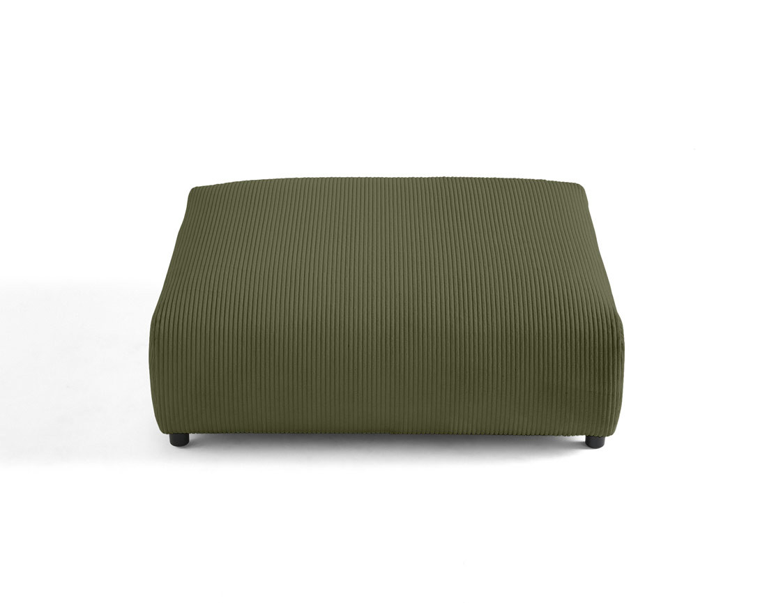 Grand pouf modulable en velours côtelé Garance