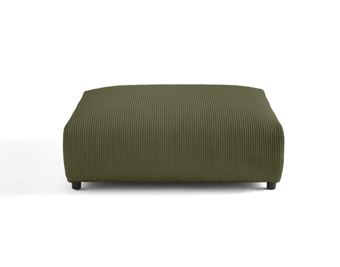 Grand pouf modulable en velours côtelé Garance