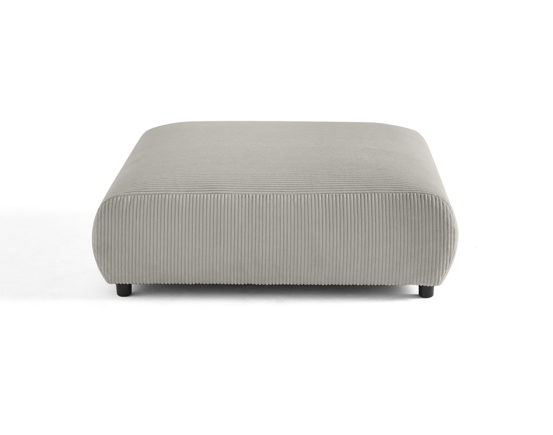 Grand pouf modulable en velours côtelé Garance