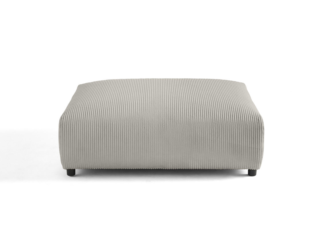 Grand pouf modulable en velours côtelé Garance
