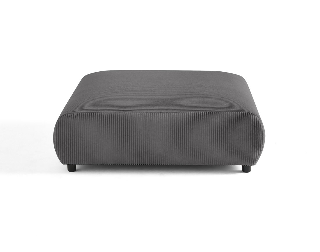 Grand pouf modulable en velours côtelé Garance