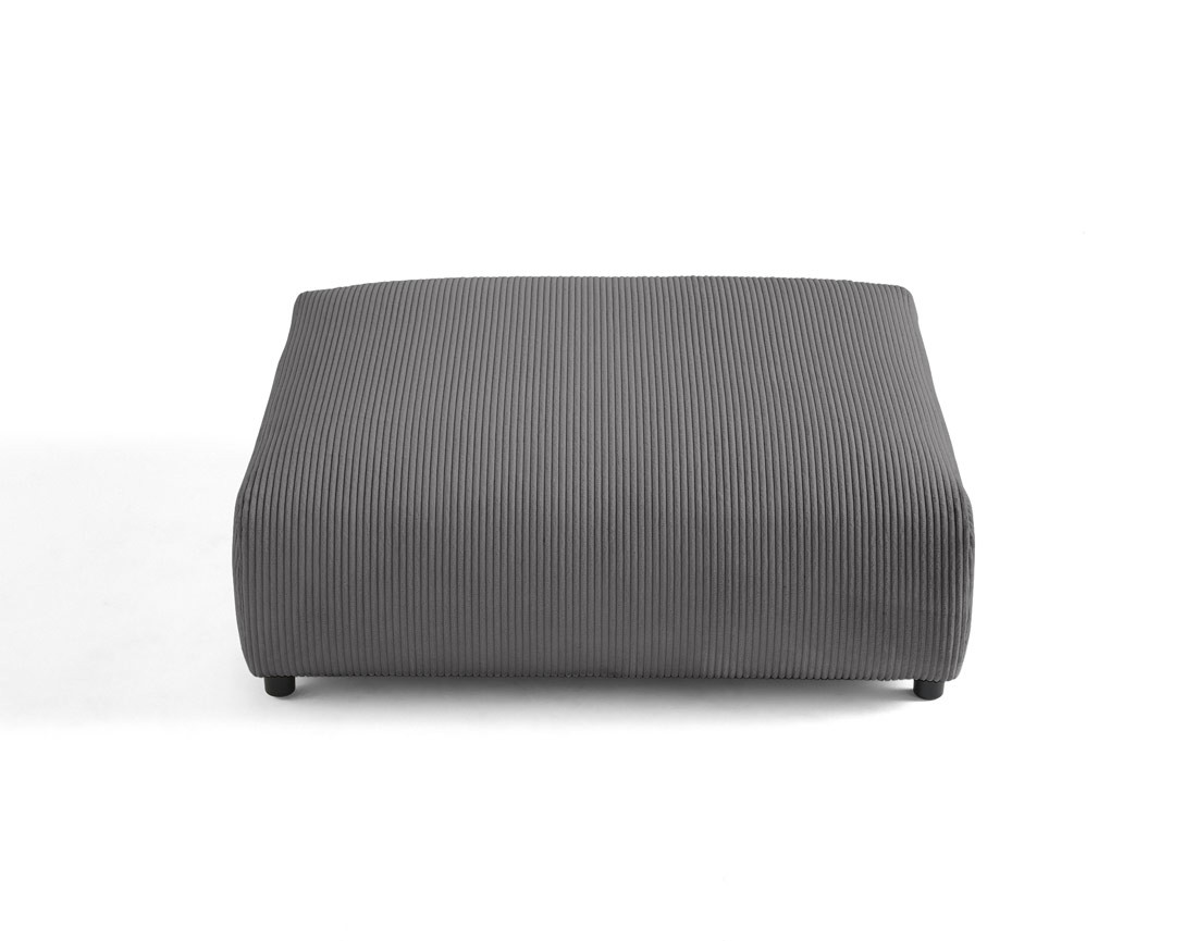 Grand pouf modulable en velours côtelé Garance