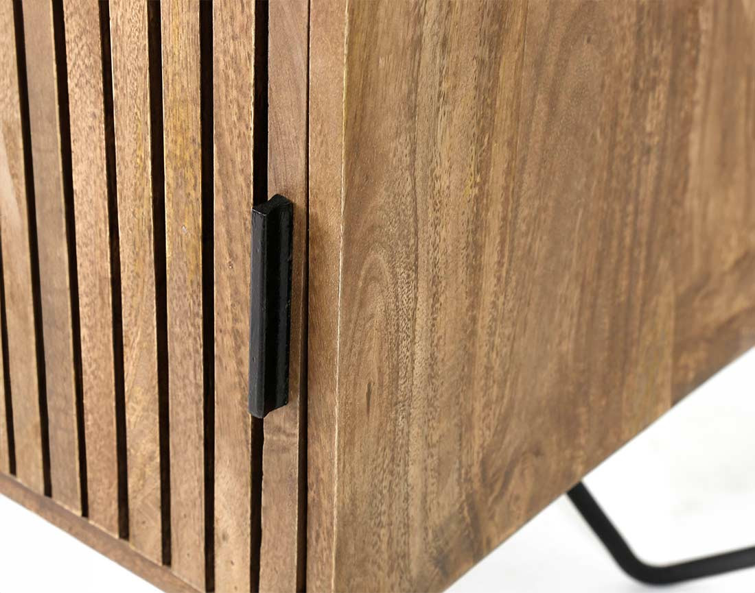 Meuble TV en bois massif de manguier 135 cm Mumbai
