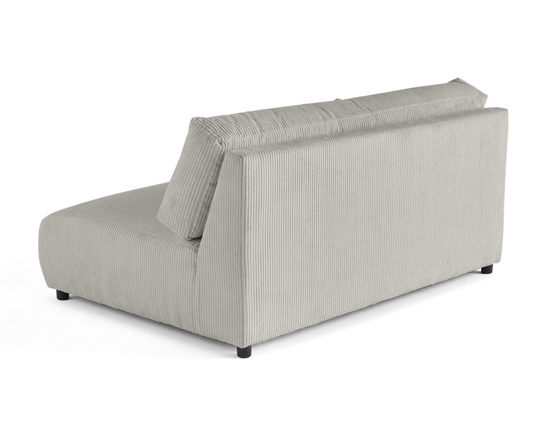 Module d'assise 3 places sans accoudoirs en velours côtelé Garance