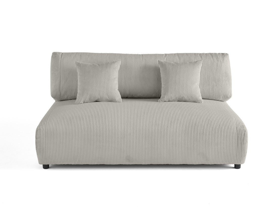 Module d'assise 3 places sans accoudoirs en velours côtelé Garance