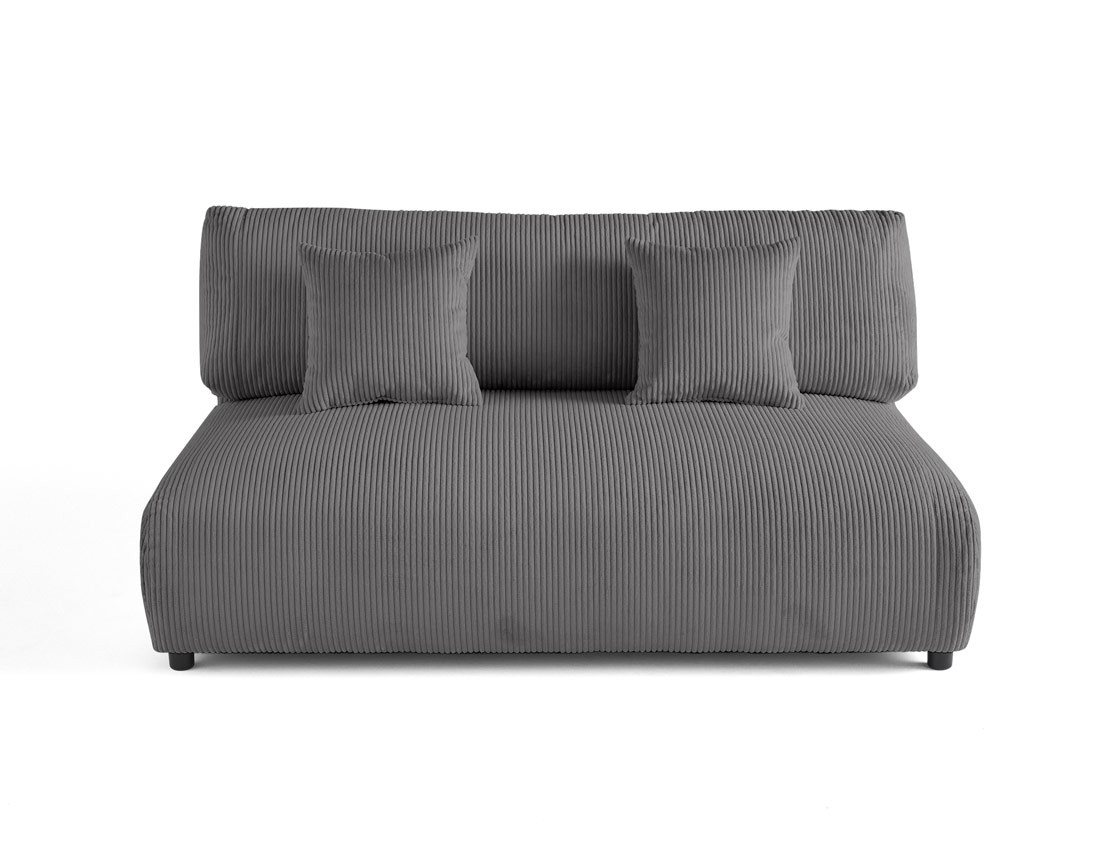 Module d'assise 3 places sans accoudoirs en velours côtelé Garance