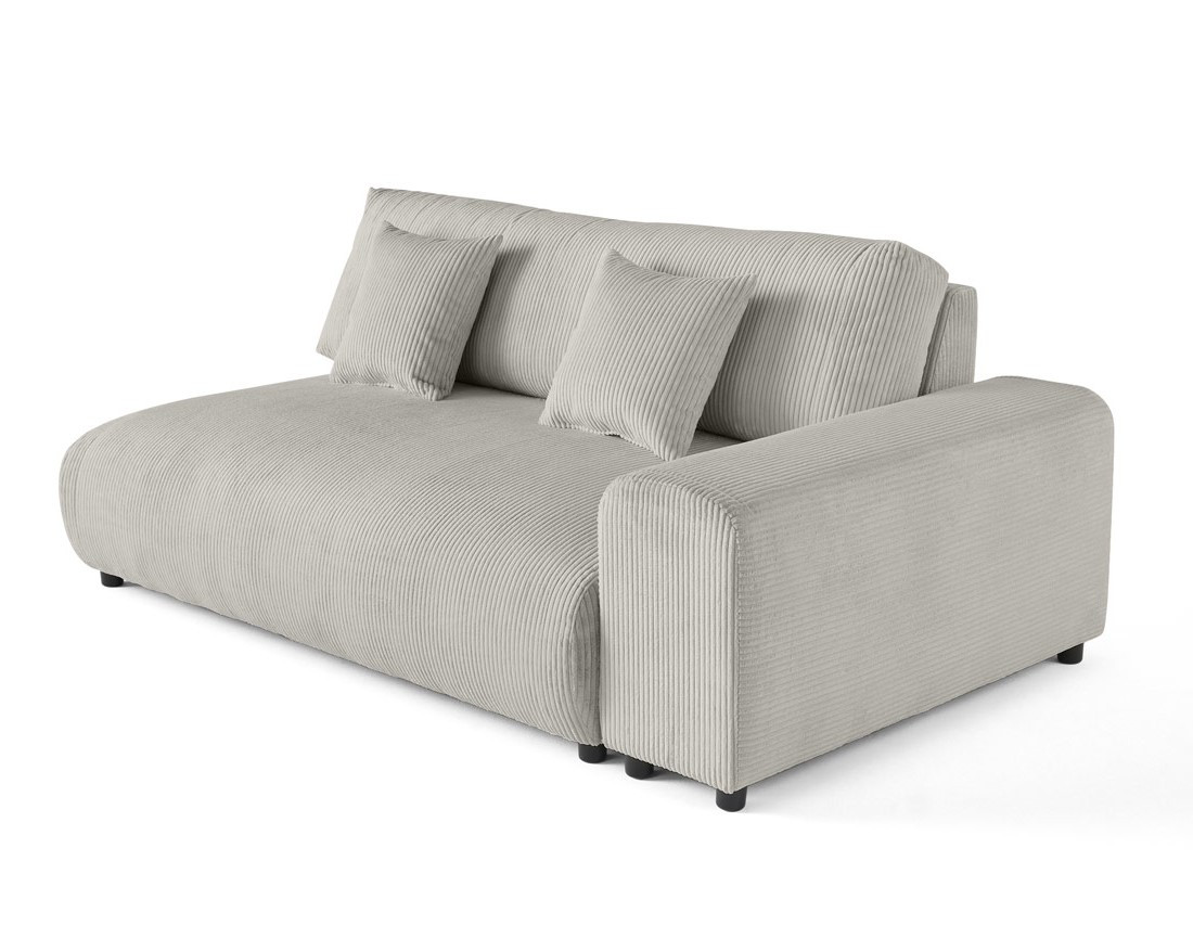 Module d'assise 3 places avec accoudoir droit en velours côtelé Garance