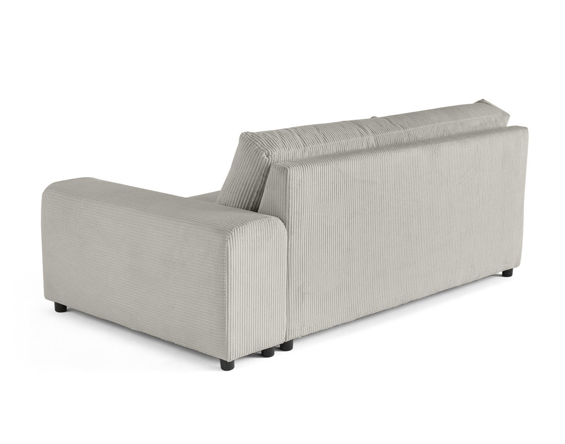 Module d'assise 3 places avec accoudoir droit en velours côtelé Garance