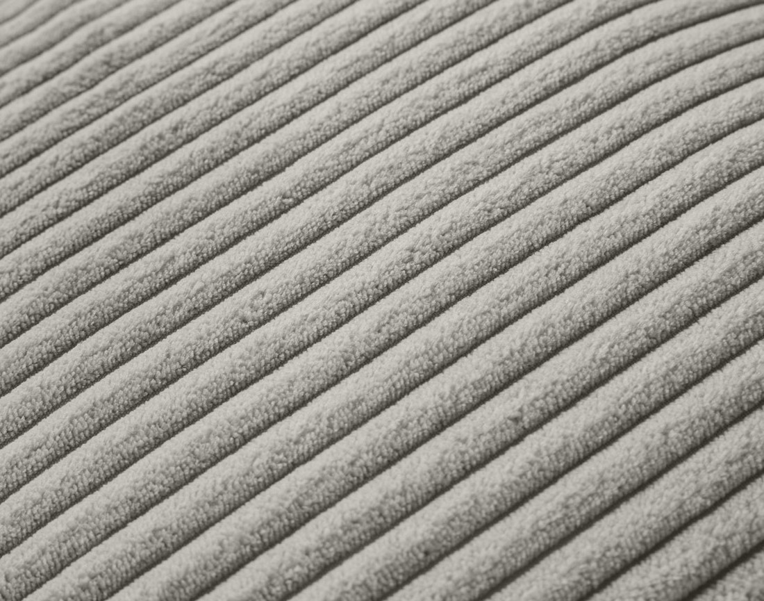 Module d'assise 3 places avec accoudoir droit en velours côtelé Garance