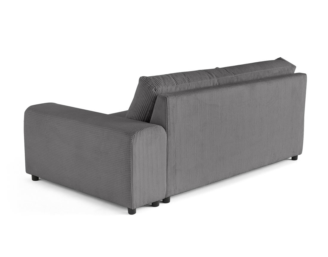 Module d'assise 3 places avec accoudoir droit en velours côtelé Garance