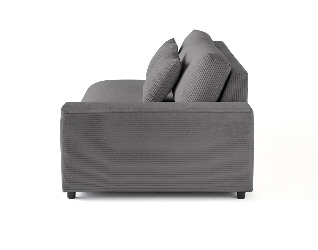 Module d'assise 3 places avec accoudoir droit en velours côtelé Garance