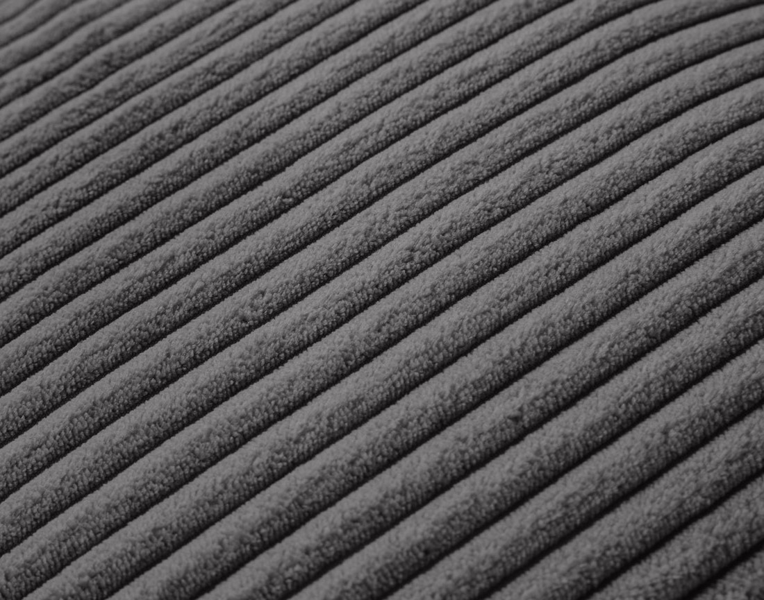 Module d'assise 3 places avec accoudoir droit en velours côtelé Garance