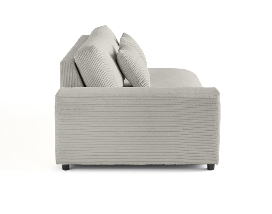 Module d'assise 3 places avec accoudoir gauche en velours côtelé Garance