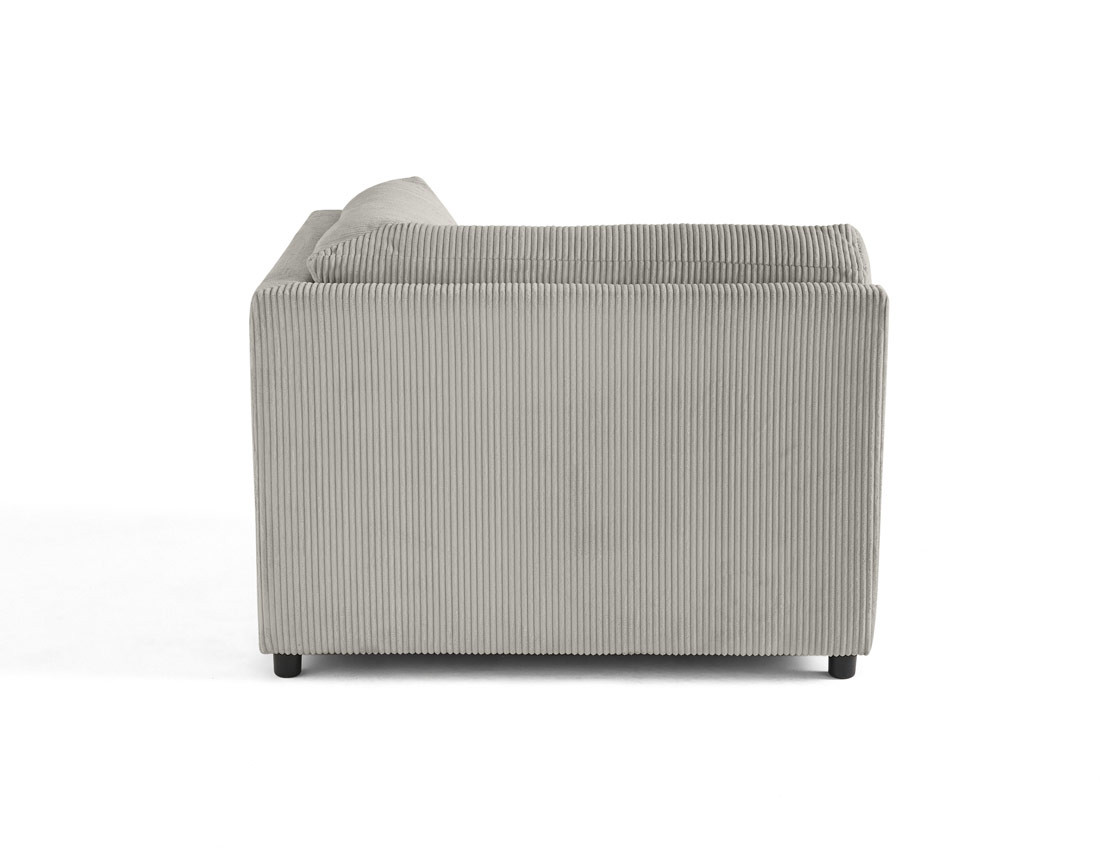 Module d'assise d'angle réversible en velours côtelé Garance