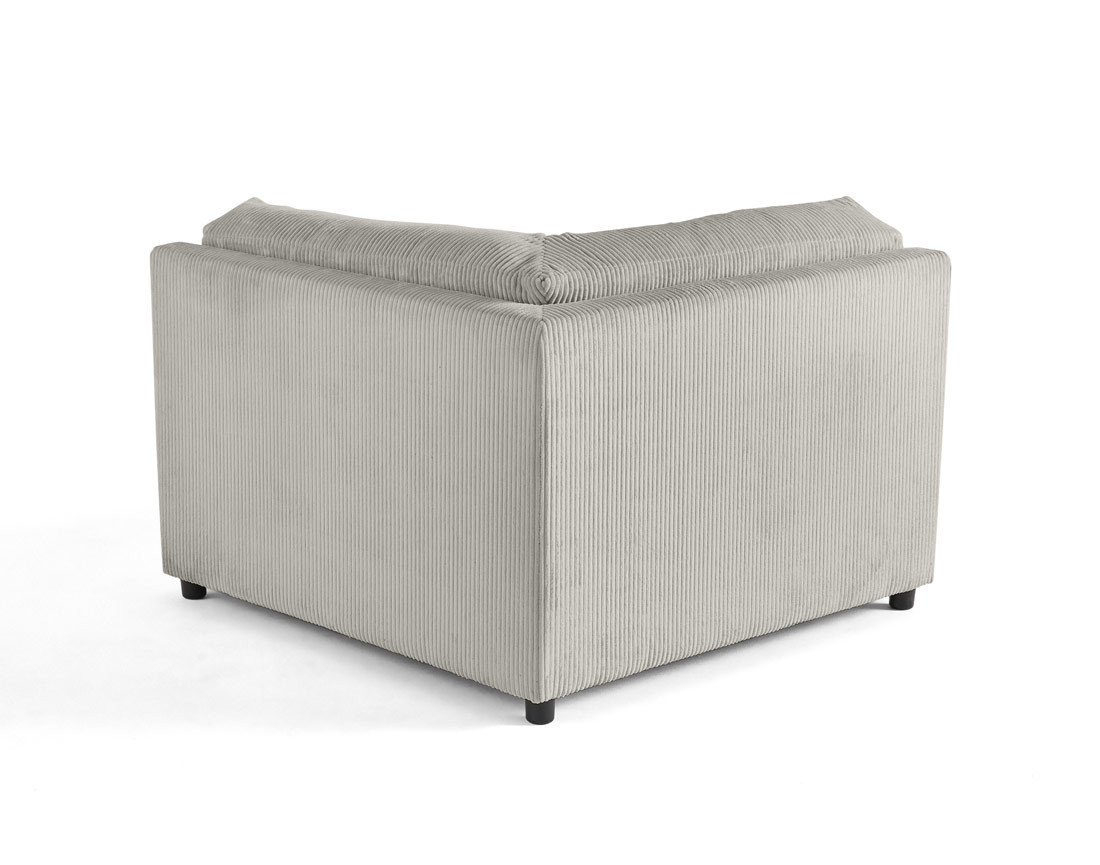 Module d'assise d'angle réversible en velours côtelé Garance