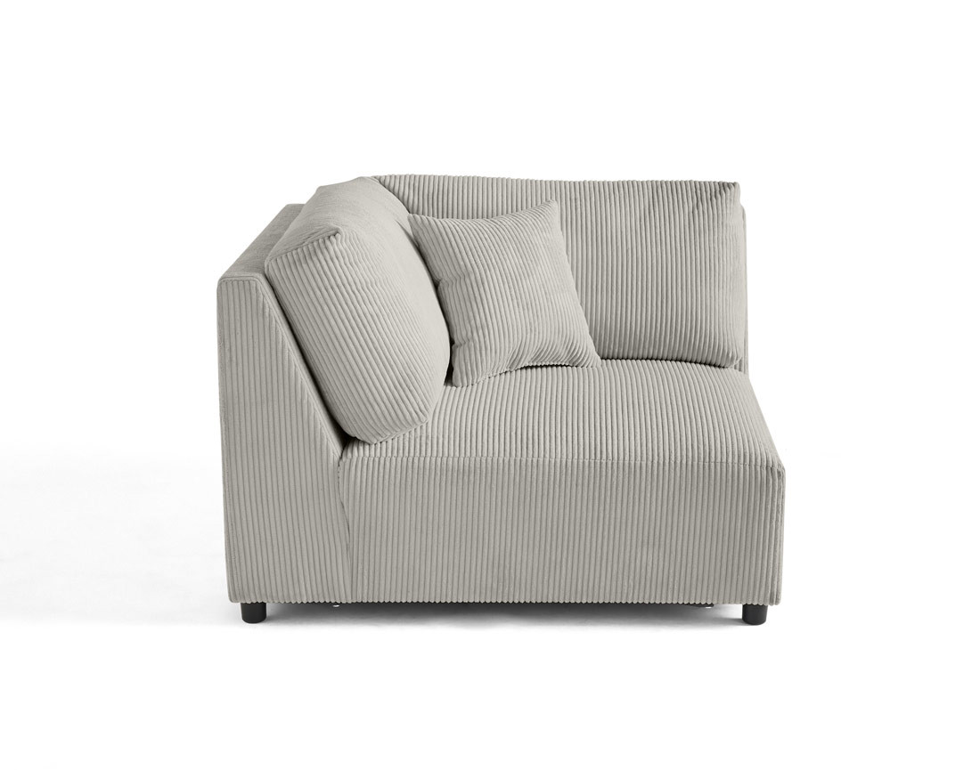 Module d'assise d'angle réversible en velours côtelé Garance