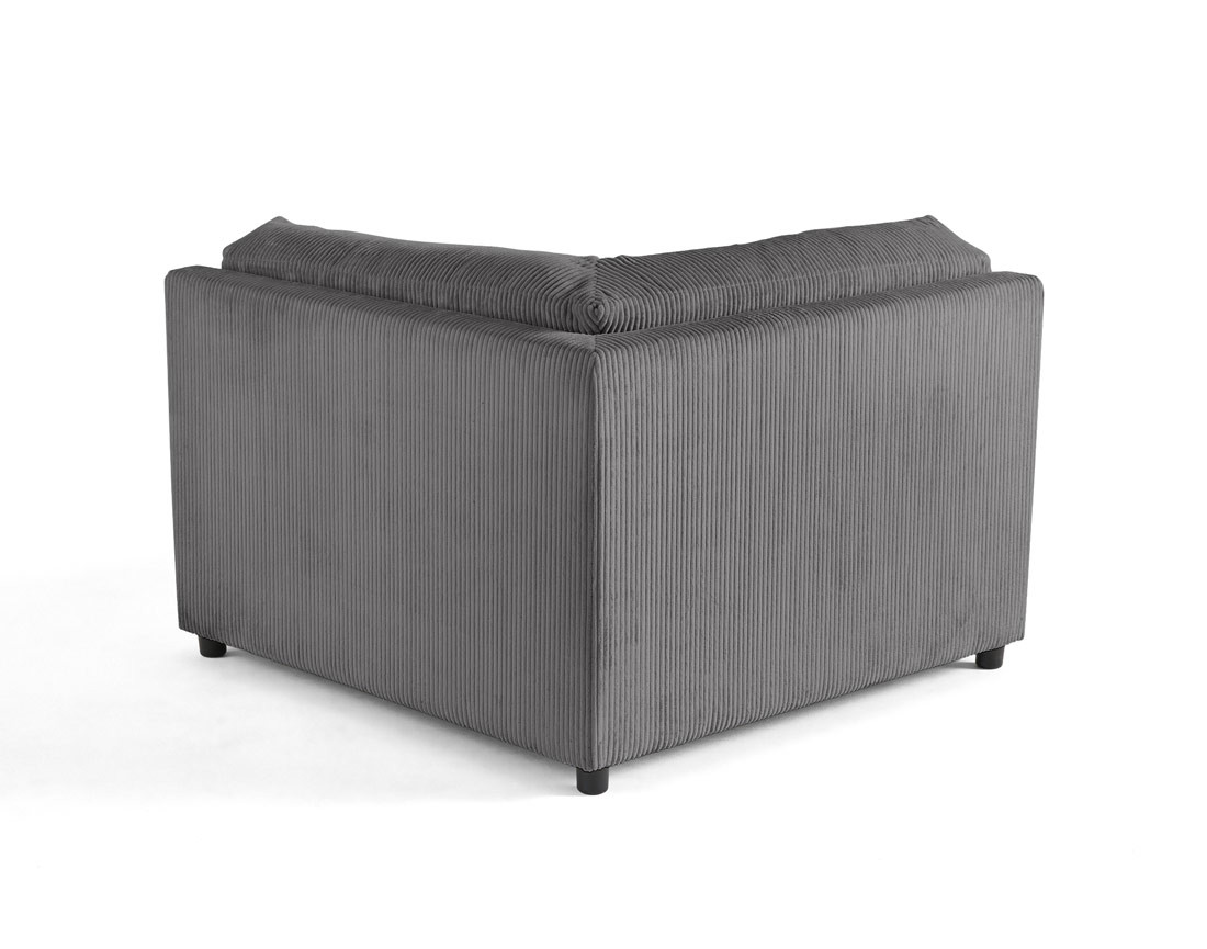 Module d'assise d'angle réversible en velours côtelé Garance