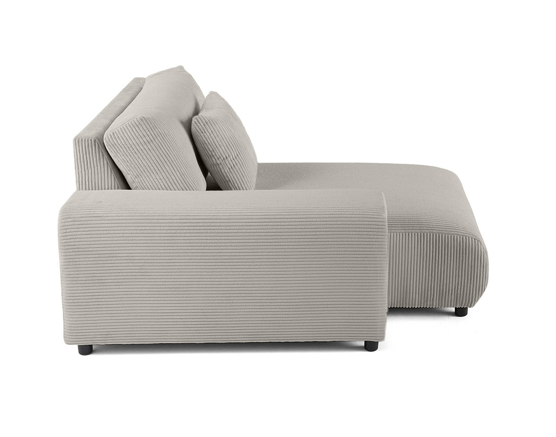 Module d'assise méridienne gauche en velours côtelé Garance