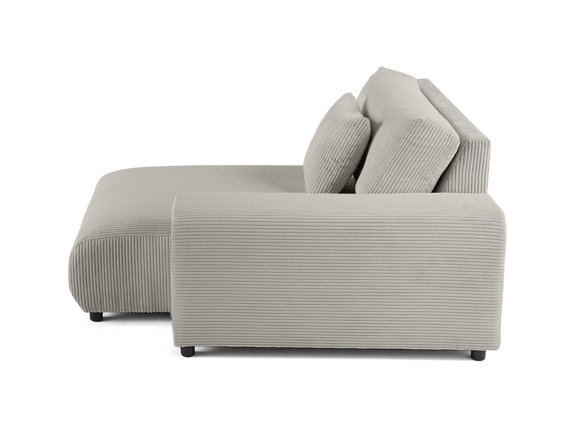 Module d'assise méridienne droit en velours côtelé Garance