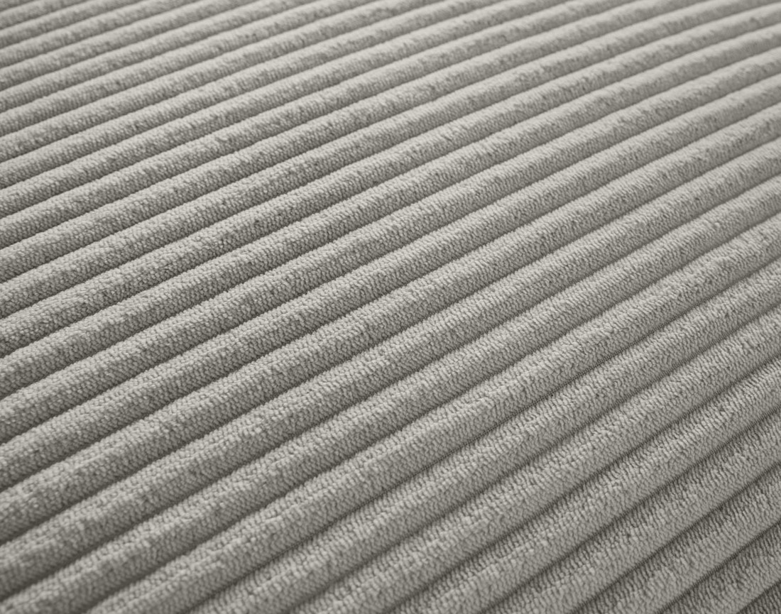 Module d'assise méridienne droit en velours côtelé Garance