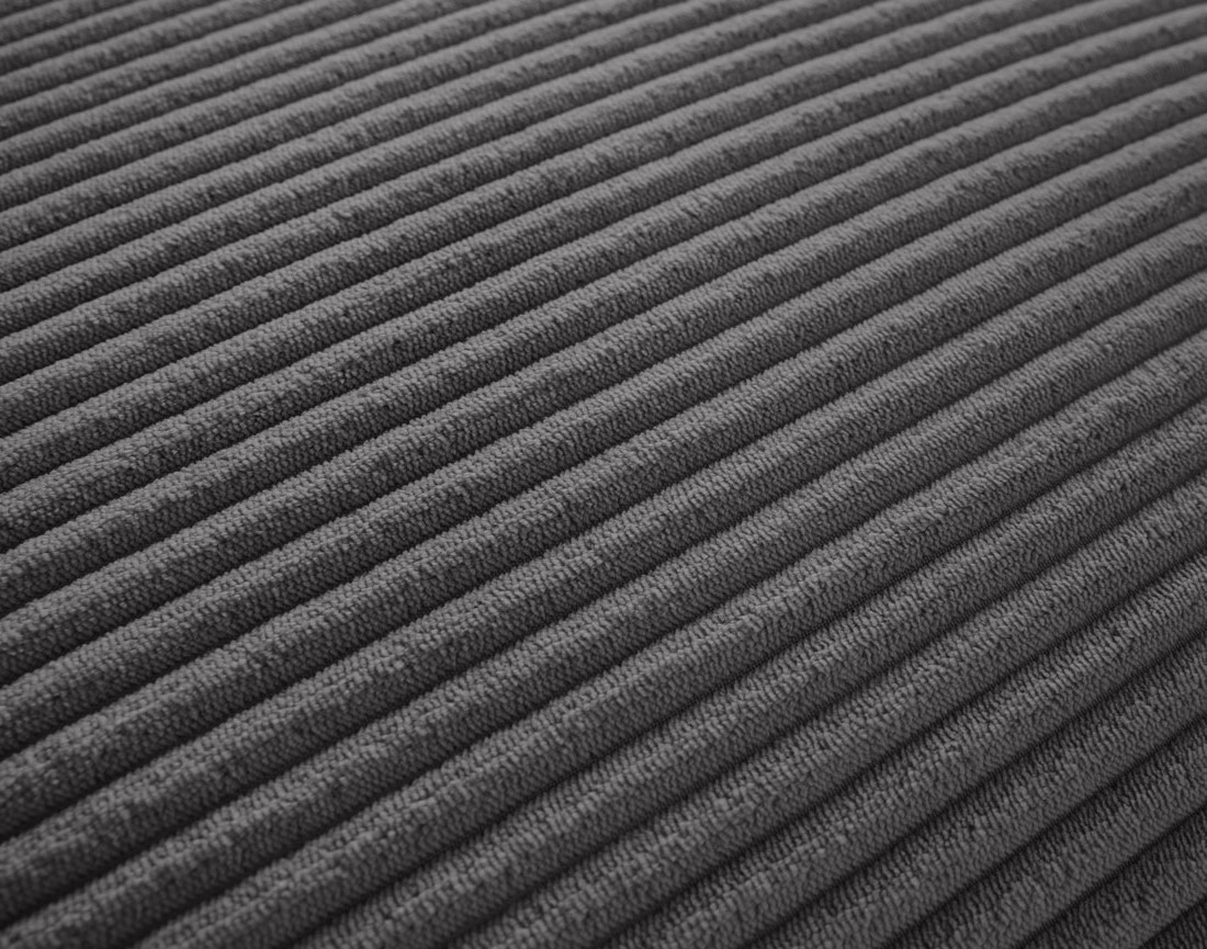 Module d'assise méridienne droit en velours côtelé Garance