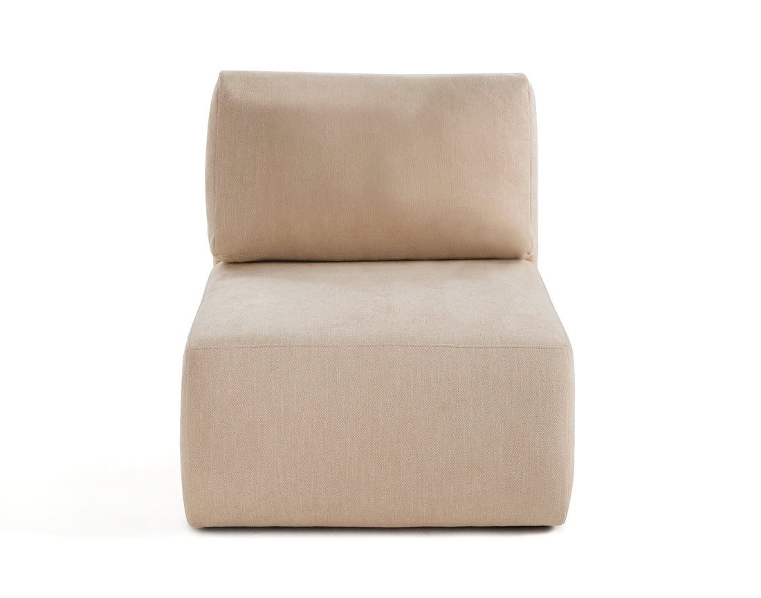 Module d'assise sans accoudoirs en tissu texturé Santorini