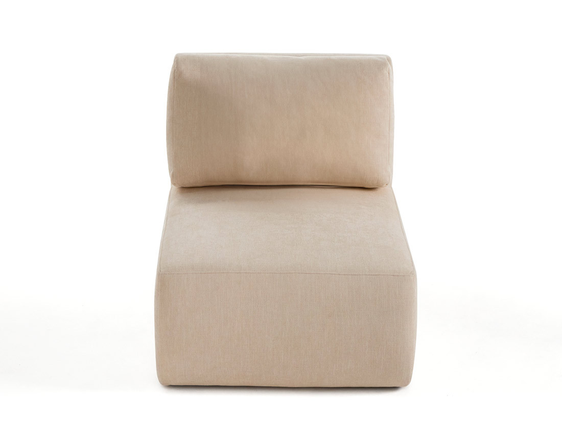 Module d'assise sans accoudoirs en tissu texturé Santorini