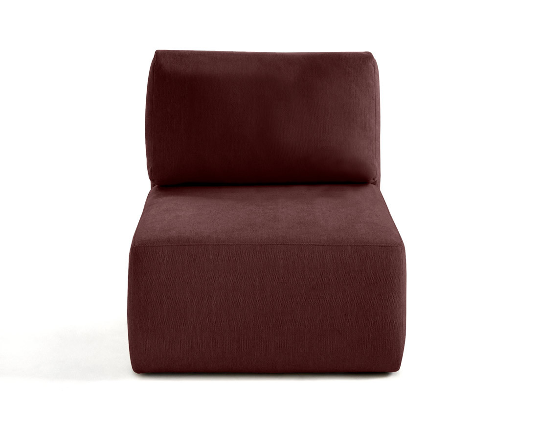 Module d'assise sans accoudoirs en tissu texturé Santorini