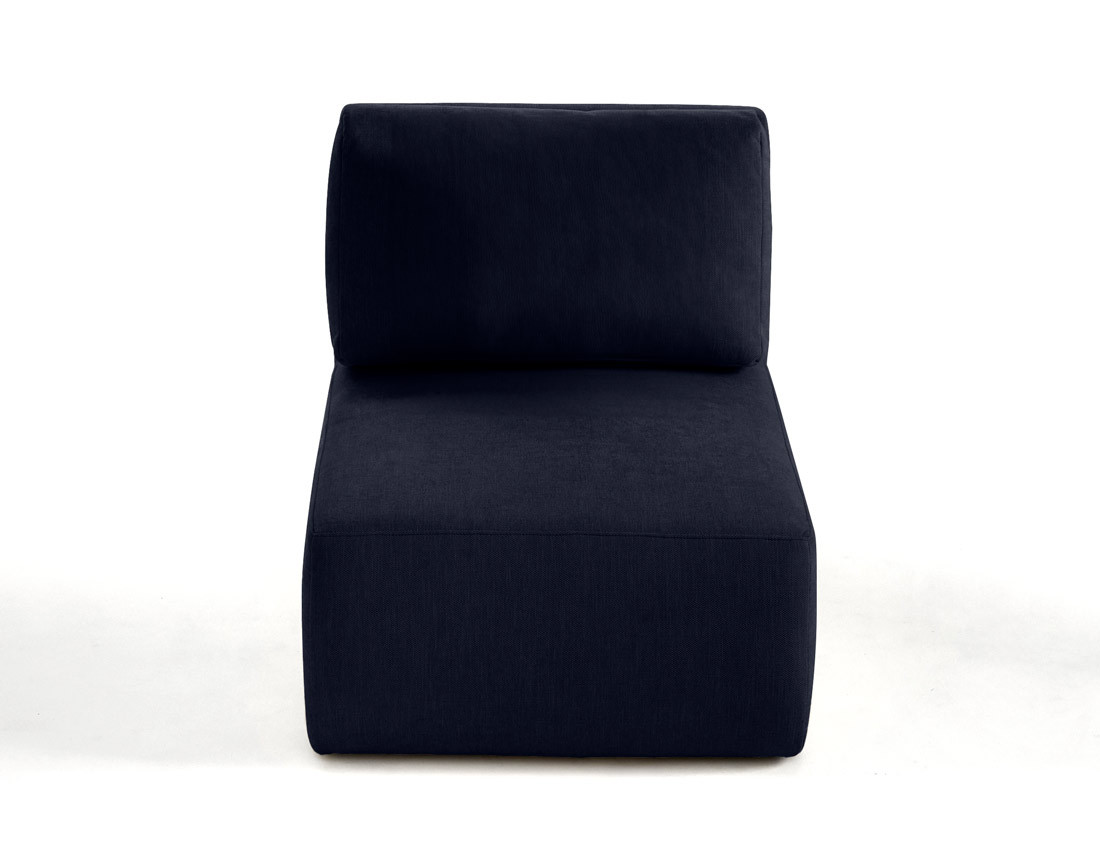 Module d'assise sans accoudoirs en tissu texturé Santorini