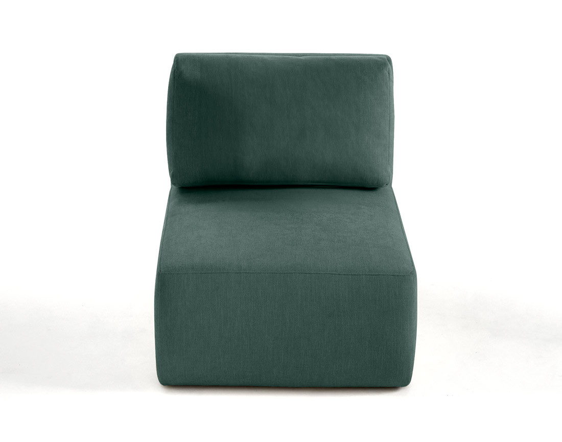 Module d'assise sans accoudoirs en tissu texturé Santorini