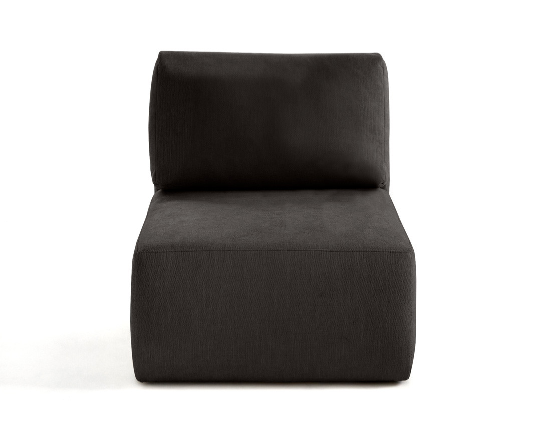 Module d'assise sans accoudoirs en tissu texturé Santorini