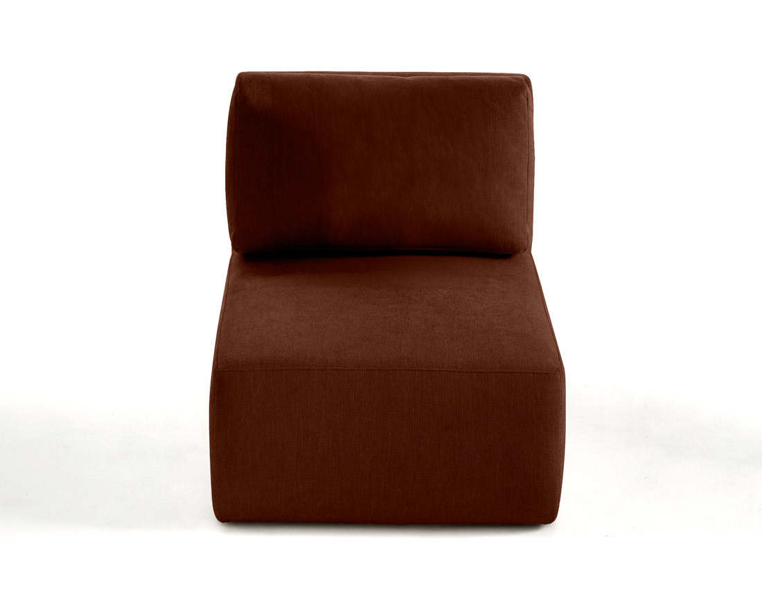 Module d'assise sans accoudoirs en tissu texturé Santorini