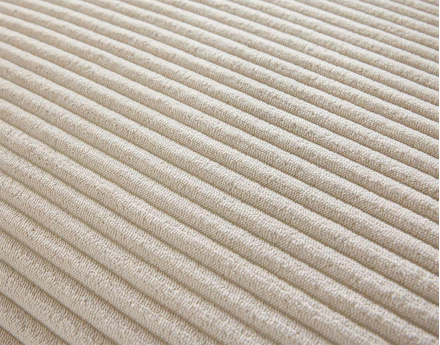 Canapé modulable d'angle droit 5 places en velours côtelé Garance