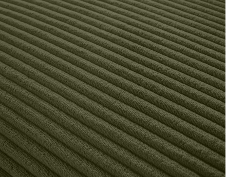 Canapé modulable d'angle droit 5 places en velours côtelé Garance