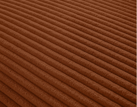 Canapé modulable d'angle droit 5 places en velours côtelé Garance