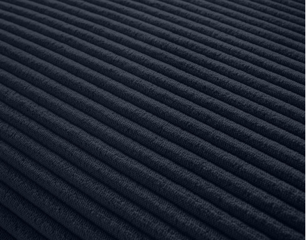 Canapé modulable d'angle droit 5 places en velours côtelé Garance