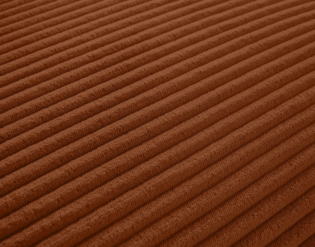 Canapé modulable d'angle gauche 6 places en velours côtelé Garance