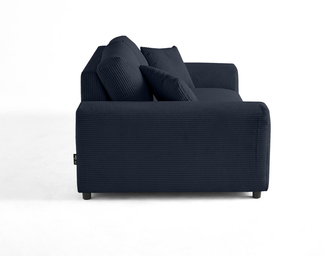 Canapé droit 2 places en velours côtelé Garance