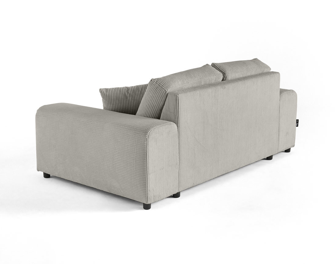 Canapé droit 2 places en velours côtelé Garance