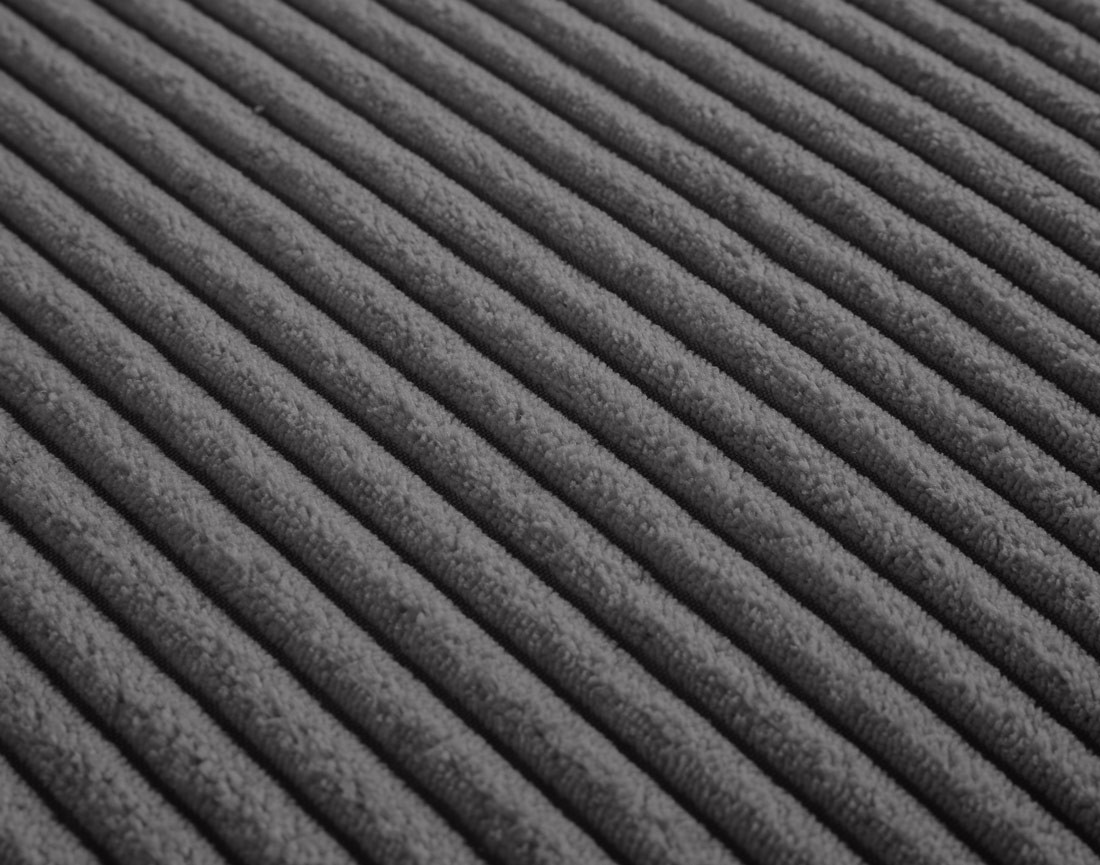 Canapé droit 2 places en velours côtelé Garance