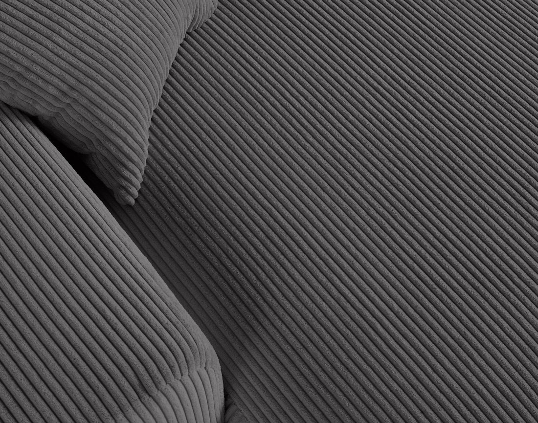 Canapé panoramique en U 7 places en velours côtelé Garance