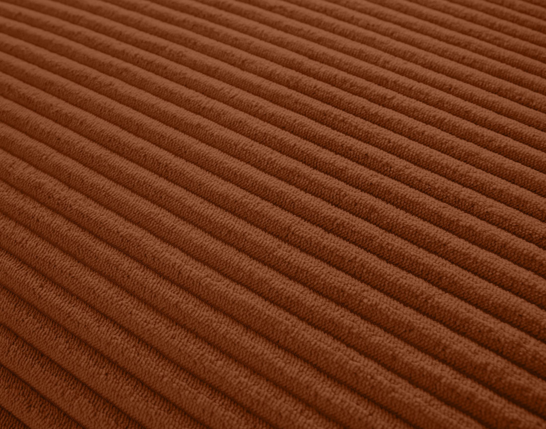 Canapé modulable d'angle droit 8 places en velours côtelé Garance