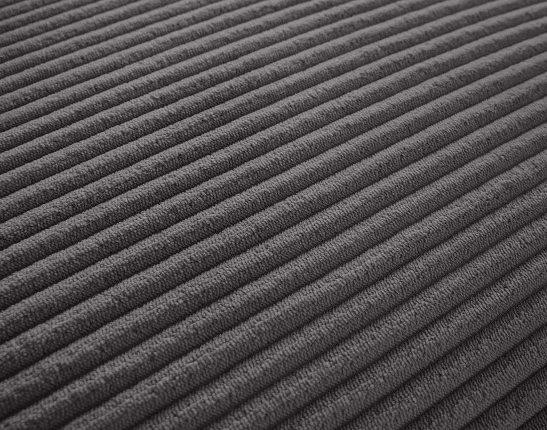 Canapé modulable d'angle gauche 8 places en velours côtelé Garance