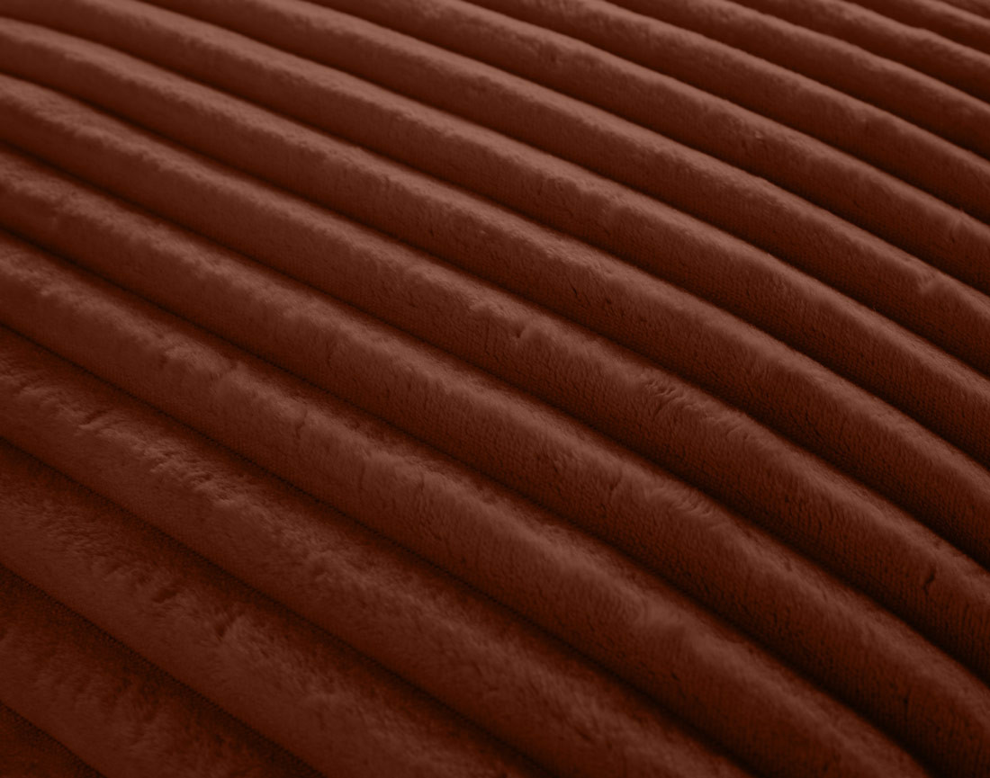 Canapé 4 places avec double méridienne en velours côtelé grosses côtes Collins