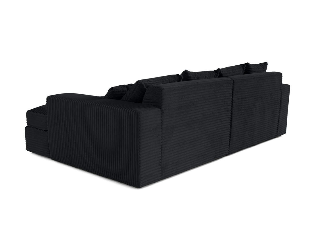 Canapé 4 places avec double méridienne en velours côtelé grosses côtes Collins