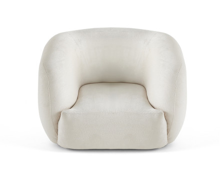 Fauteuil cocon en velours Ernee