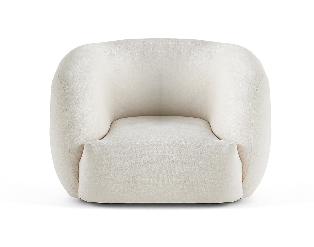 Fauteuil cocon en velours Ernee