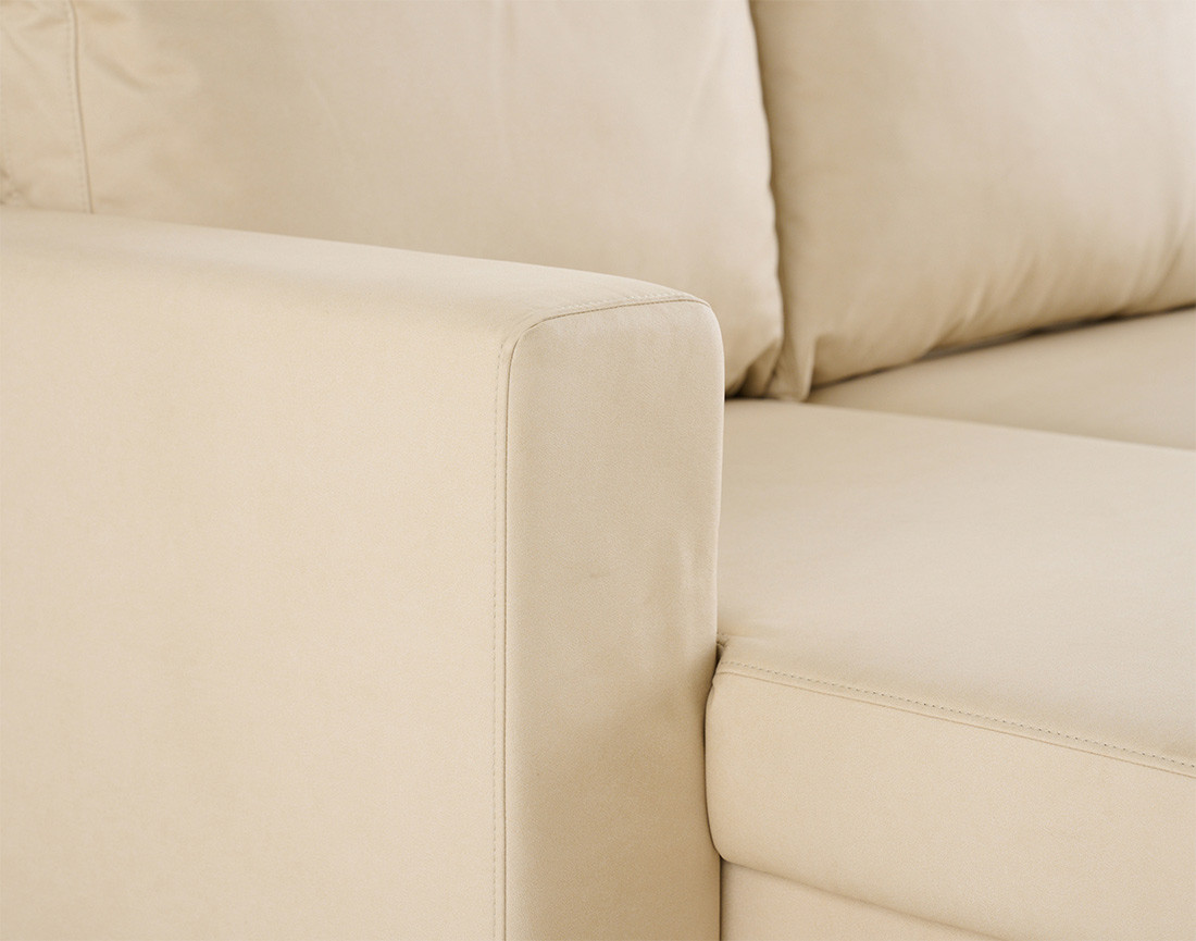 Canapé d'angle réversible 4 places convertible avec coffre en simili Nordic